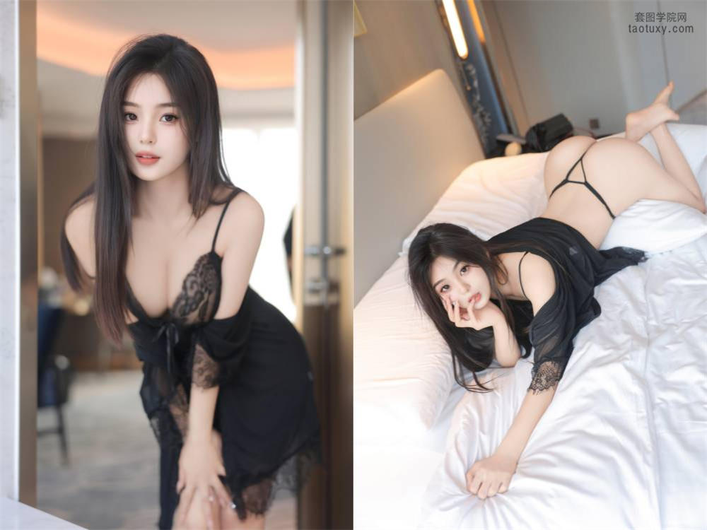 周周不吃香菜 – 黑色睡衣[85P345M]（XRFW0849）
